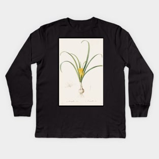 Amaryllis Lutea by Pierre-Joseph Redoute Kids Long Sleeve T-Shirt